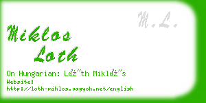 miklos loth business card